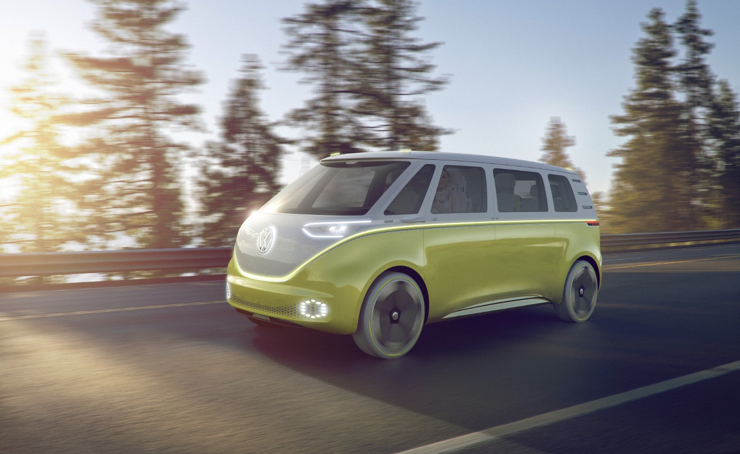 I.D. Buzz de Volkswagen sur la route